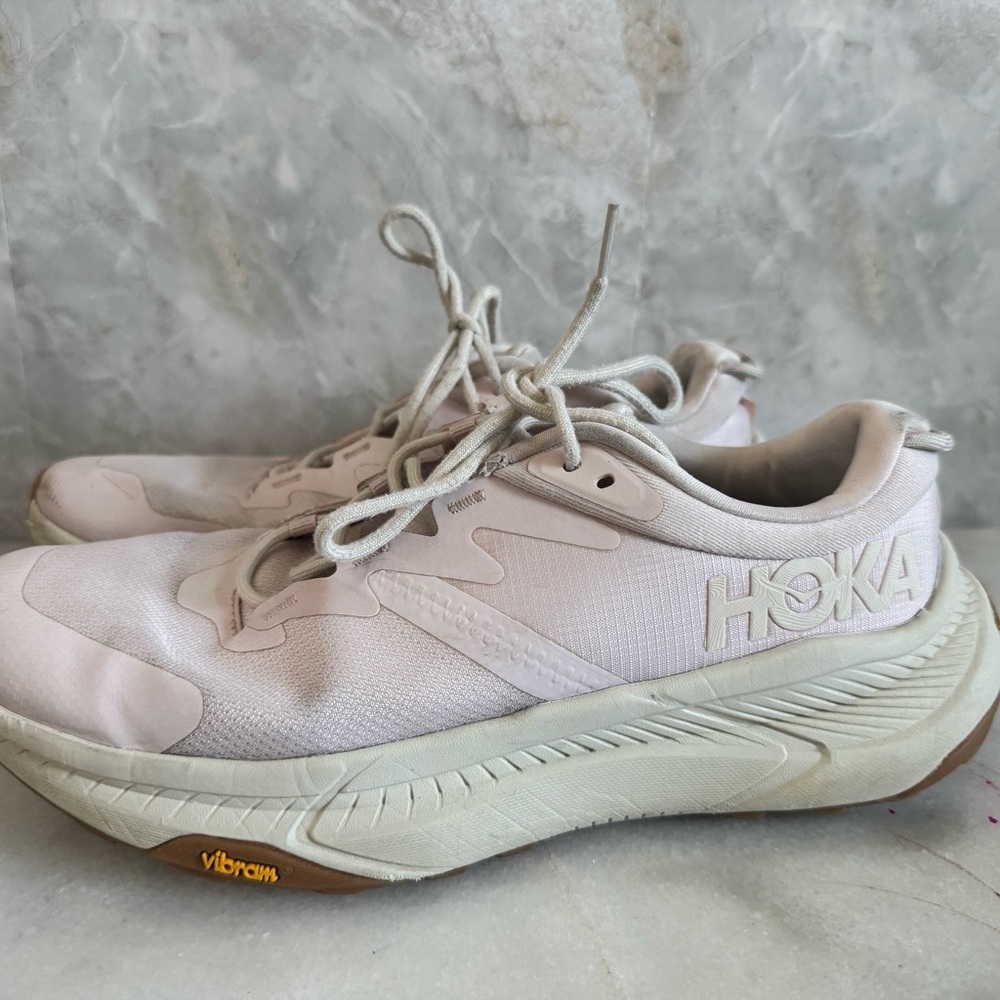 Hoka Women's Light Pink and Cream Athletic Shoes